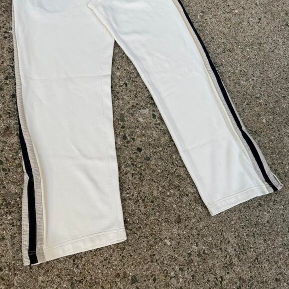 Vintage Y2K Abercrombie & Fitch White And Navy Strips Embroidered Sweatpants - Picture 5 of 8
